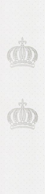 Marburg Vliestapete Ornamental Kronen Weiß, B: 0,70 m x L: 3,3 m - Bild 1