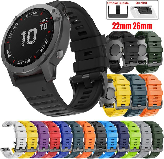 Garmin Uhrenarmband Silikon, Schnellverschluss, 22 mm, 26 mm, Unisex - Bild 1