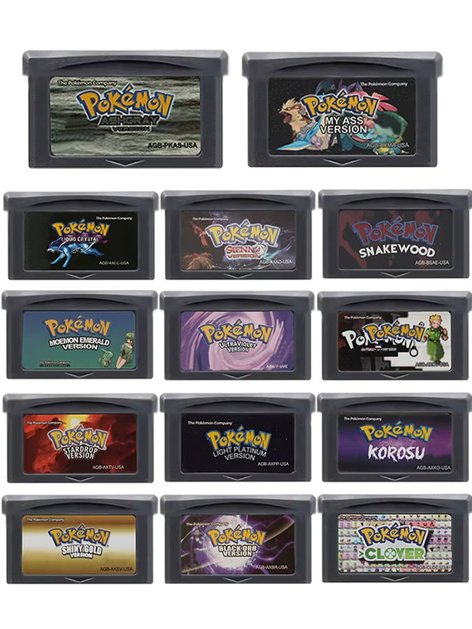 Bandai GBA Spielkassette Pokemon-Serie RPG Videospiel für 32-Bit-Konsole in Grau und Gold - Bild 3