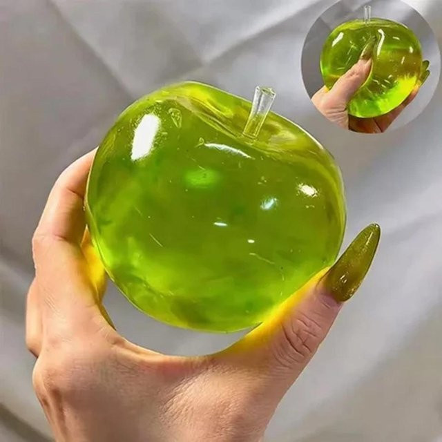 Binchi Outdoor Equipment Squishy Grüner Apfel Stressball, Weiches Fidget Sensorisches Spielzeug - Bild 1