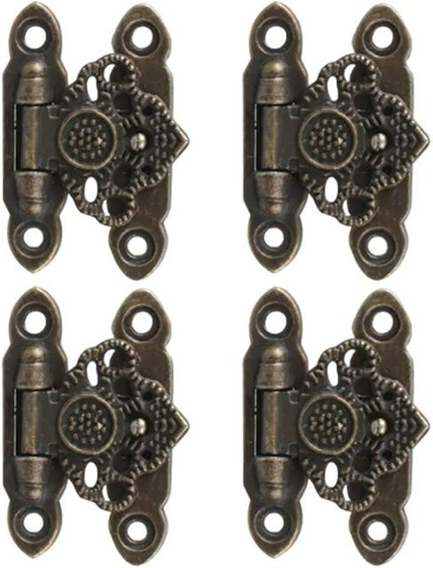 4er Set Blissful Homes Holzkistenverschluss Antike Schmuckschatulle Kofferverschluss Riegel Haspel Schnalle in Bronze und Gold aus Metall - Bild 1