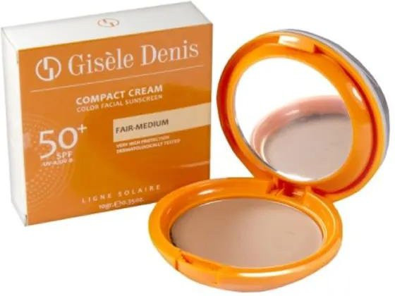 Gisele Denis Kompakte Gesichts-Sonnencreme LSF 50, Fair-Medium, 10g - Bild 1