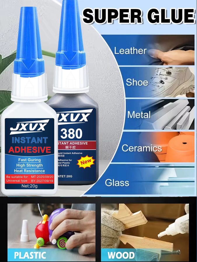 LOOLIFL Professioneller Sekundenkleber Cyanacrylat extra stark in Transparent oder Schwarz für Metall, Kunststoff, Holz und Glas - Bild 6