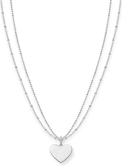 Thomas Sabo Halskette mit Herz Anhänger, 925 Silber, Damen, 40-45cm - Bild 1
