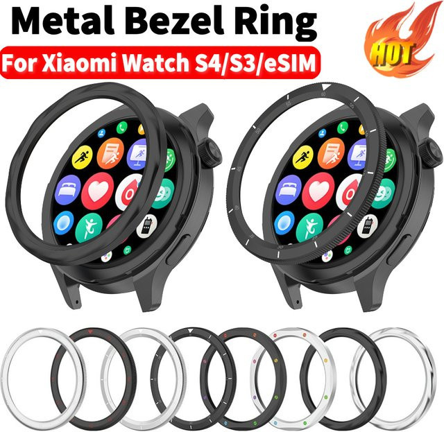 Xiaomi Uhrenfallabdeckung Metall, Schwarz, für Xiaomi Uhr S4 S3 eSIM - Bild 1