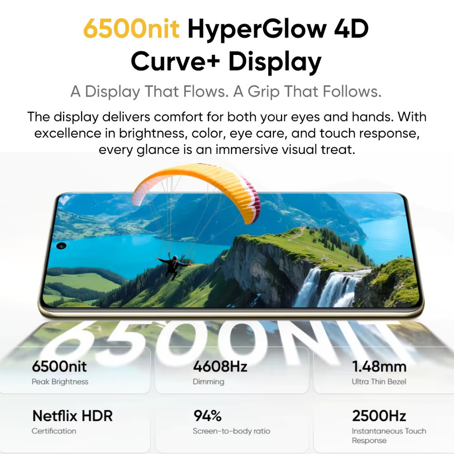 realme 16 Pro Plus 5G Smartphone mit 200-MP-LumaColor-Kamera, 7000-mAh-Akku und 144-Hz-AMOLED-Display in Gold oder Black - Bild 3