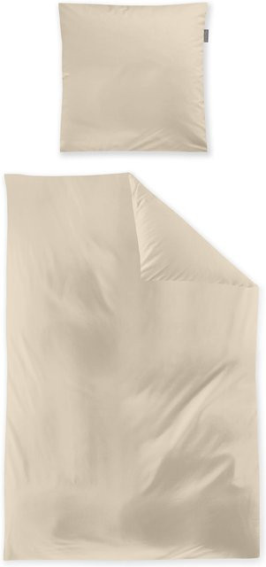 Irisette Bettwäsche PARIS Mako-Satin gestreift in Braun, Set bestehend aus 1 Deckenbezug (155 x 220 cm) und 1 Kissenbezug (80 x 80 cm - Bild 1