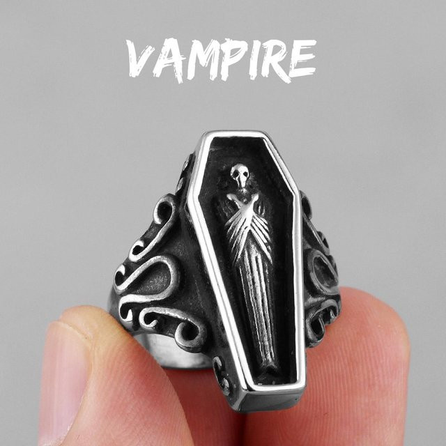 Yiran Jewelry Ring Edelstahl, Schwarz, Herren - Bild 1