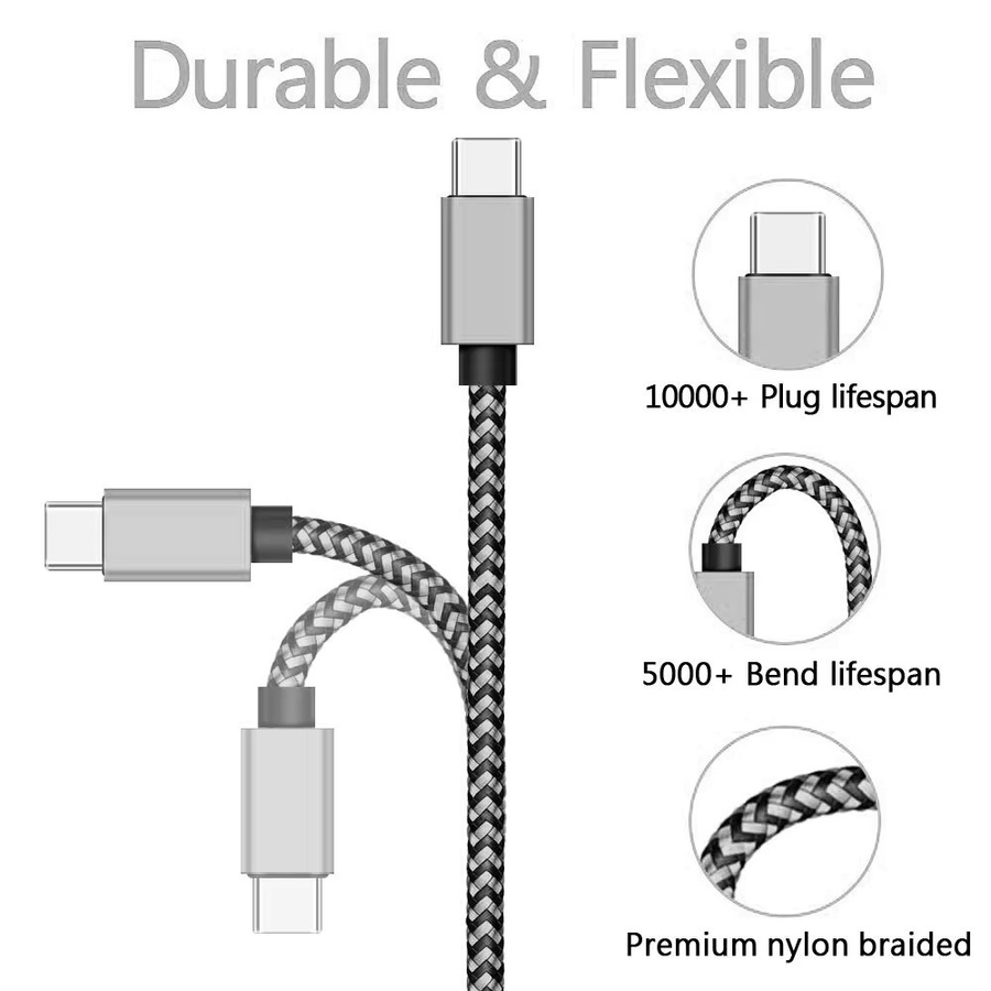 3M USB-A auf USB-C Kabel mit Nylon-Geflecht in Grün für schnelles Laden und Datensynchronisation (3A) - Bild 2