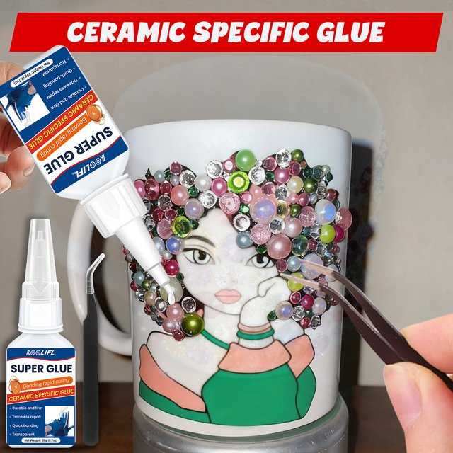 LOOLIFL Superkleber 401/406 Universeller Cyanacrylat-Kleber Transparent für Keramik, Glas, Metall und Harz - Bild 1