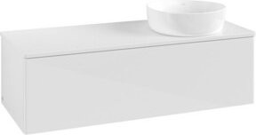 V&B Waschtischunterschrank Antao mit Beleuchtung ohne Frontstruktur, Farbe: Weiß lackiert, B/T/H: 120 x 50 x 50 cm - Bild 1