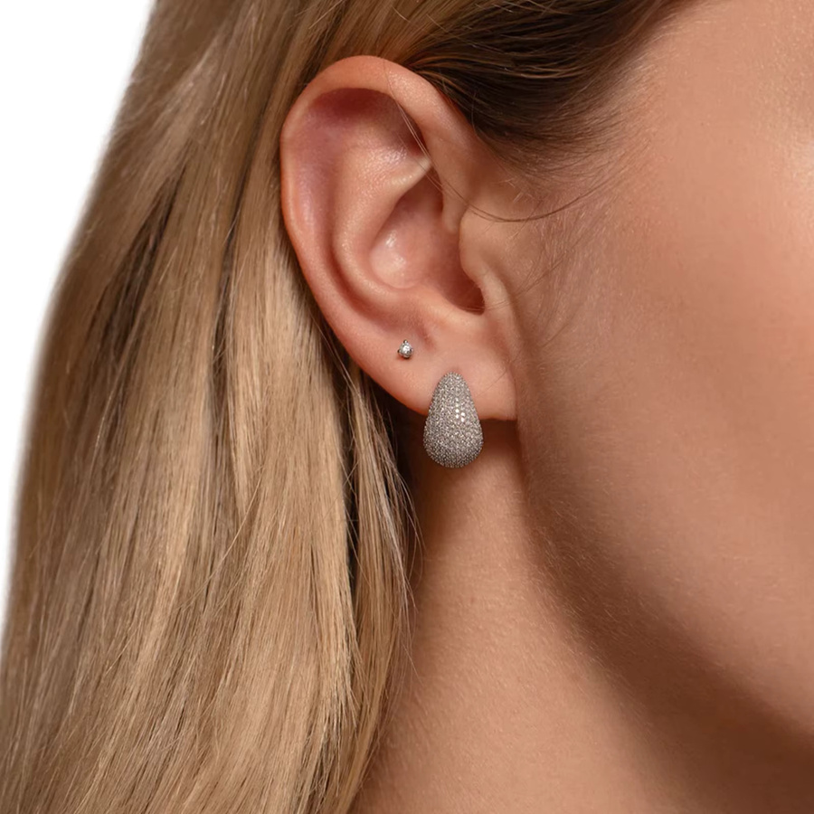 DPLAOPA Ohrstecker, 925 Silber, Gold, Damen - Bild 2