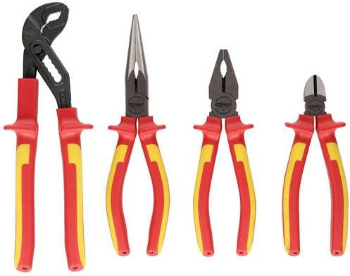 KS Tools 117.1100 Zangen-Set aus Stahl in Rot - Bild 1