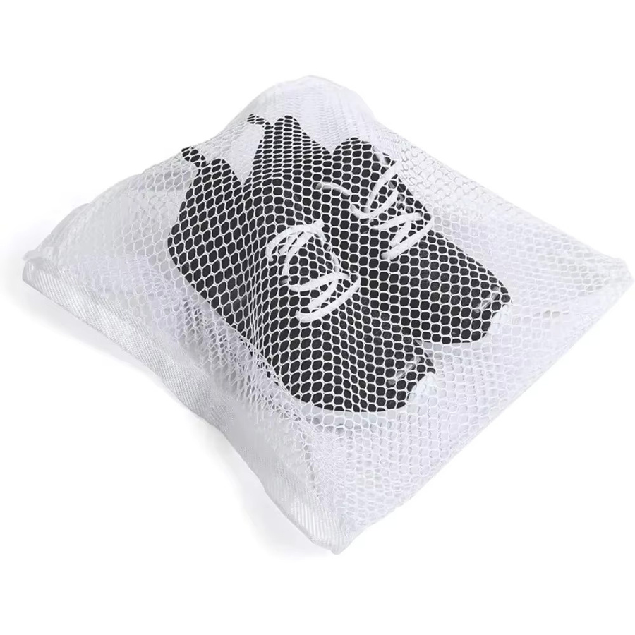 Wäschesack für Sportschuhe mit Gummiband in Weiß, B/T/H: 40 x 40 x 40 cm - Bild 2