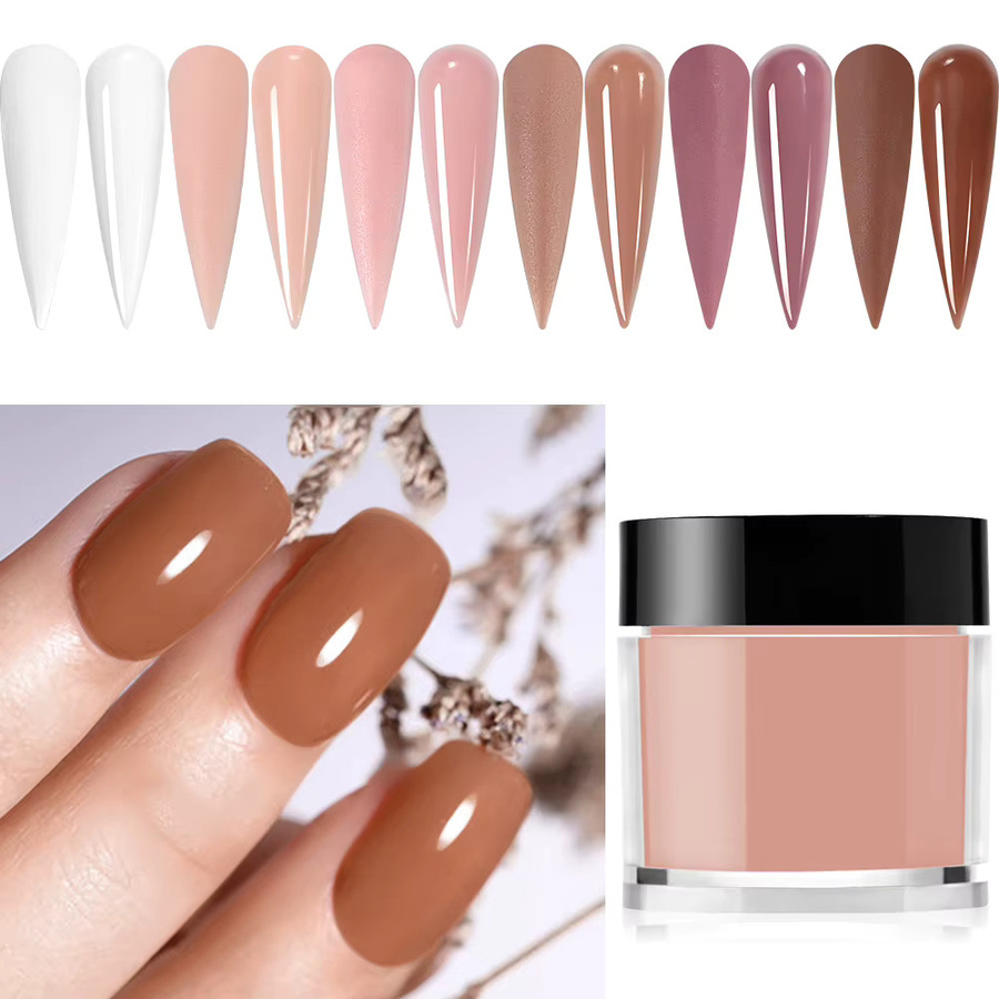 MAFANAILS Acrylpulver Set, 6 Farben, Rosa, Klar, Weiß, Nude - Bild 5