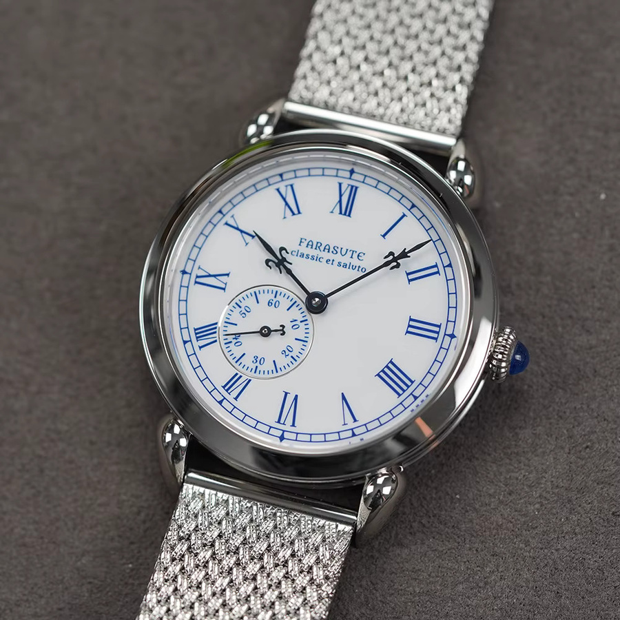 Farasute Armbanduhr, Automatik, Edelstahl, Silber, Saphirglas, Herren - Bild 4