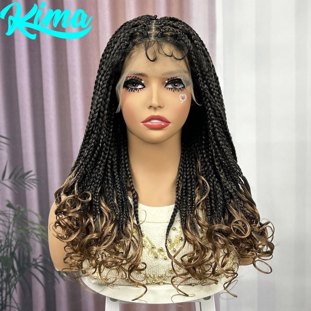 KIMA Lace-Front-Perücke, Ombre, Box-geflochten, Damen - Bild 1