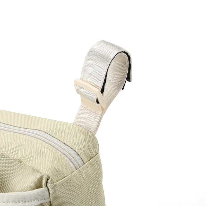Wasserdichte Windel Caddy Aufbewahrungstasche für den Kinderwagen als Organizer für Baby Zubehör in Beige - Bild 2