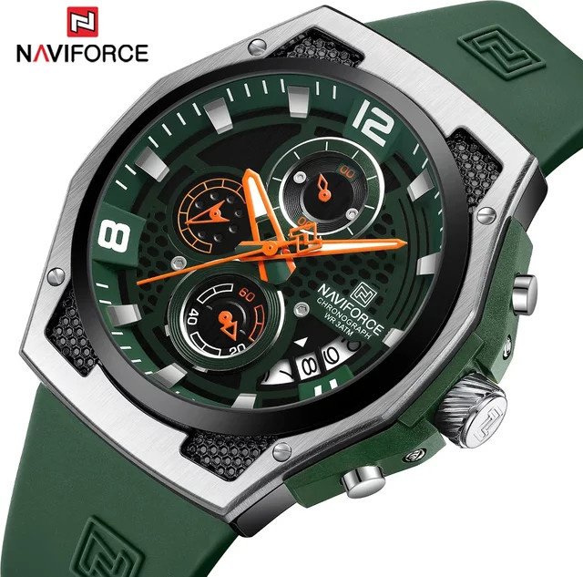 Navi force Armbanduhr Chronograph, Quarz, Edelstahl, Silber, Herren - Bild 1