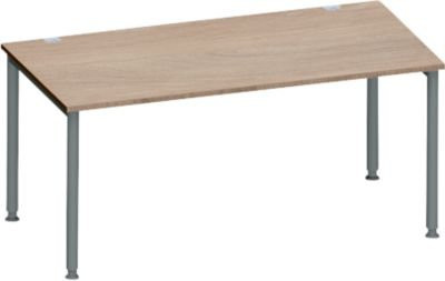 Schäfer Shop Genius Schreibtisch MODENA FLEX mit 4-Fuß-Rundrohr, Eiche/anthrazit, Breite: 160 cm, Tiefe: 80 cm - Bild 1