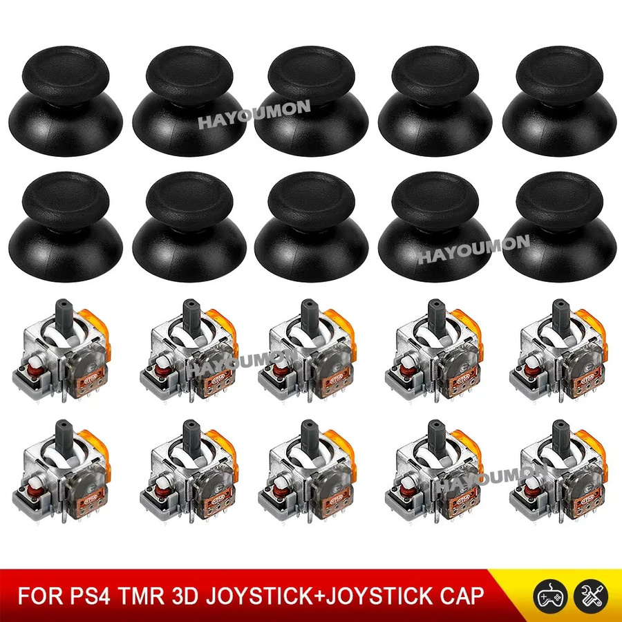 TMR Elektromagnetischer Joystick Ersatz für PS4-Controller, 3D Analog-Sensor Upgrade gegen Stick Drift, Schwarz - Bild 4