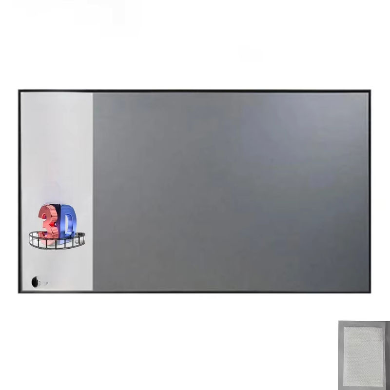 Salange Beamer Leinwand Projektionsstoff Grau, Tragbare Reflektierende Leinwand für 100 bis 120 Zoll, Rechteckig und Hängend - Bild 5