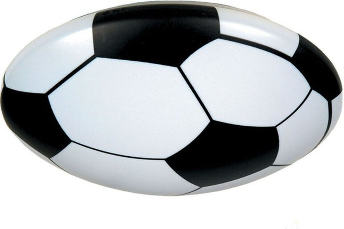 Niermann Kinderdeckenleuchte Fußball in Schwarz und Weiß aus Kunststoff mit E27 Fassung, H: 36 cm, B: 10 cm - Bild 3