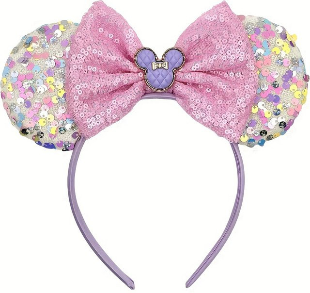 HEROCROSS Disney Mickey Mouse Ohr-Stirnband, bunt, Plüsch / Textil - Bild 1