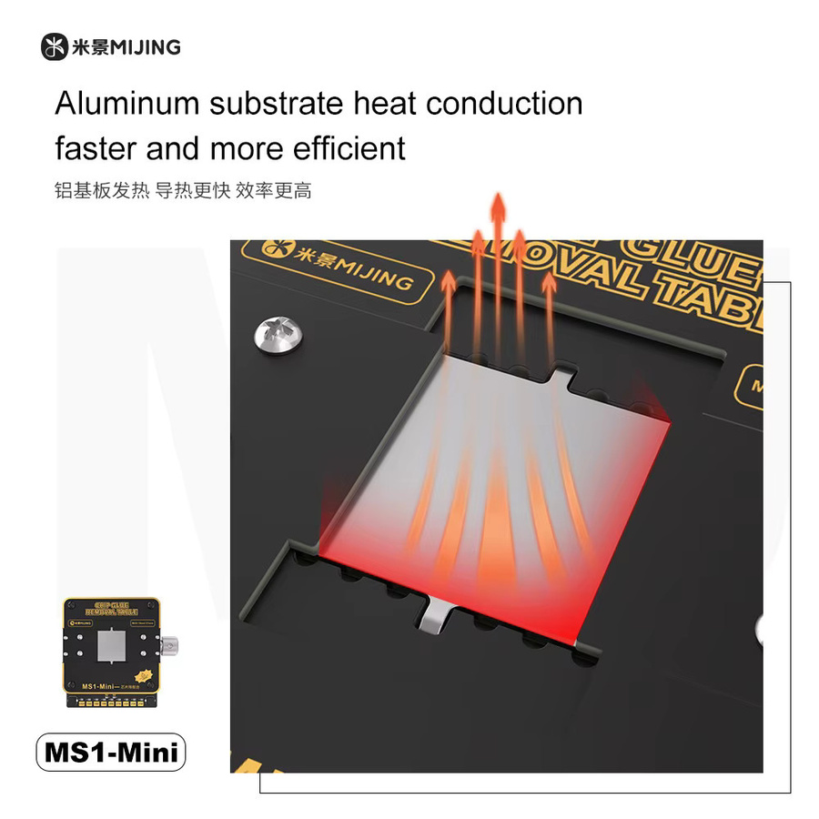 Mijing MS1 Mini IC Chip Kleber Entfernung Plattform und Rework Reparatur Station für Handy Motherboard IC CPU in Schwarz - Bild 3