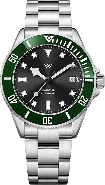 Welly Merck Armbanduhr Automatik, Edelstahl, Silber, Herren - Bild 1