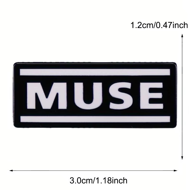 MDKES Brosche Alphabet Musik, Schwarz, Unisex - Bild 3