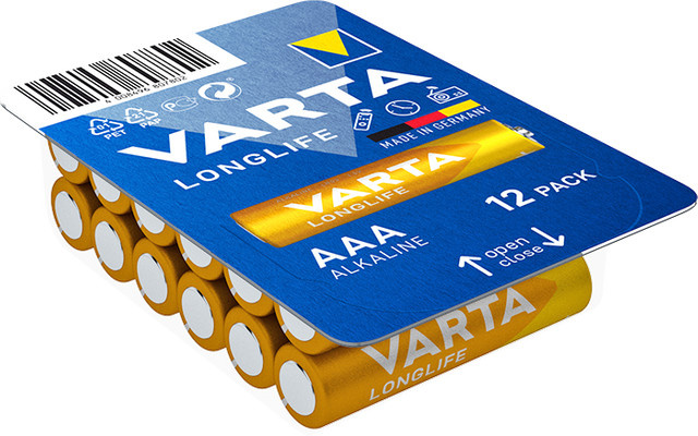 Varta LONGLIFE AAA Batterien 12er Big Box Multicolor - Bild 1