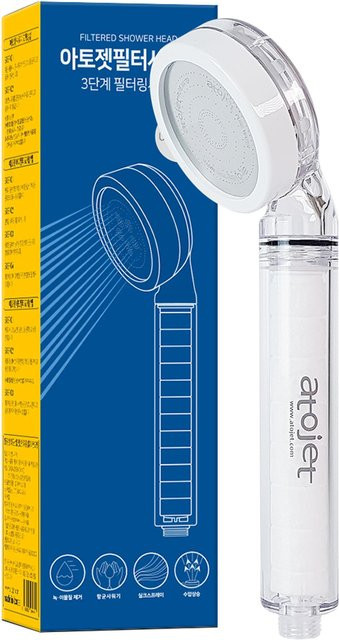 Atojet Filter Duschkopf Set Koreanisch Head mit Dreifachfiltration, transparent - Bild 1