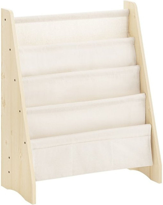 SoBuy Kinderregal aus Holz und Stoff in Natur, Skandinavisch, B/T/H: 63 x 28 x 76 cm - Bild 1