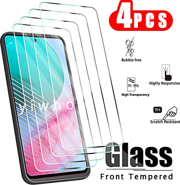 4er-Pack gehärtetes Schutzglas für Samsung Galaxy M54 5G, M34, M14, M04, M13 4G, M23, M33, M53 5G, transparent - Bild 1