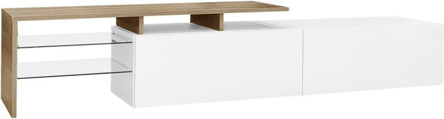 GL Store TV-Schrank mit LED-Beleuchtung und Glasböden in Weiß, B/T/H: 170 x 33 x 33,5 cm - Bild 1