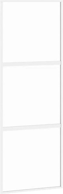 vidaXL Schiebetür aus Glas und Aluminium in Weiß, B/H: 76 x 205 cm - Bild 1