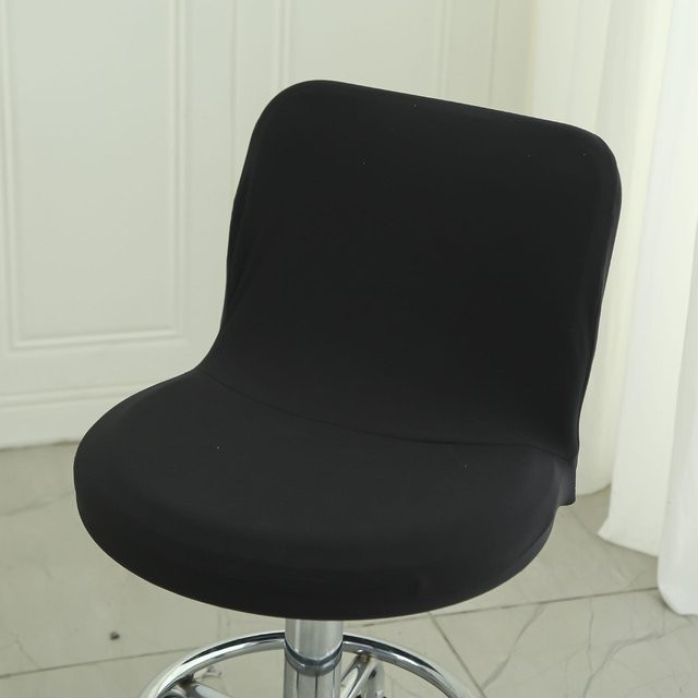 Yiran Furniture Elastischer Universal-Rundhocker-Stuhlbezug aus Polyester, Waschbar, Durchmesser: 35 cm - Bild 1