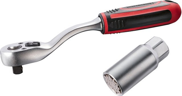 Parkside Ratsche mit Multi-Stecknuss aus Chrom-Vanadium und Edelstahl, 3/8 Zoll - Bild 1