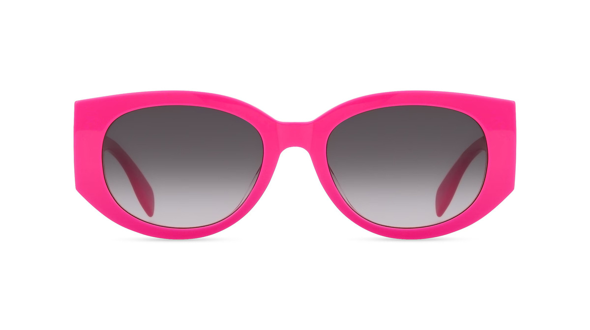 Alexander McQueen AM0330S Sonnenbrille Butterfly, Vollrand, Kunststoff, pink - Bild 1
