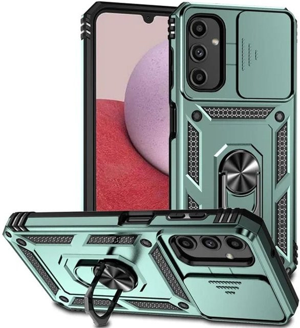 Stoßfeste Rüstungsringhülle mit Schiebeobjektivschutz für Samsung Galaxy A05S A15 A25 A54 A04S A14 A34 A54 5G S20 S21 S22 S23 S24 Ultra Plus FE in Grün - Bild 1