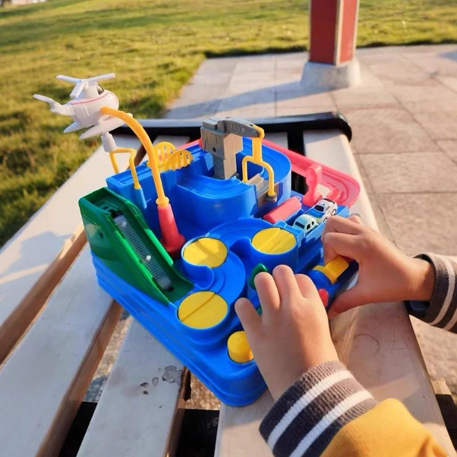 MHXIANGQIANJIN Rennschienenauto Weltraumrakete und Tiere Spielzeug 6-12 Jahre - Bild 3