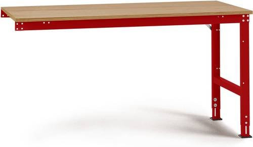 Manuflex AU6035.3003 Arbeits-Anbautisch UNIVERSAL Standard mit Multiplexplatte, Rubin-Rot, B/T/H: 125 x 80 x 76-87 cm - Bild 1