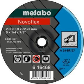 Metabo Schruppscheibe für Metall, gekröpfte Ausführung, Durchmesser: 150 mm, Breite: 6 mm, Bohrungs-Ø: 22,23 mm, 25 Stück - Bild 1