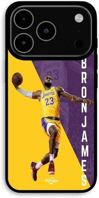 Maniacase iPhone 17 Pro Max Hülle LeBron James Lakers Design in Schwarz und Multicolour - Bild 1
