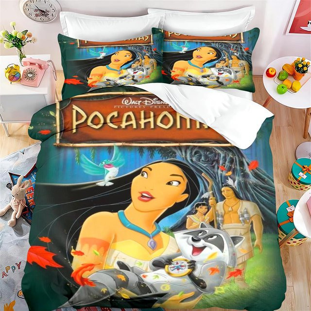 Paslu Pocahontas Bettwäsche-Set mit Motiv, 3-teilig, Mehrfarbig, B/H: 135 x 200 cm - Bild 1