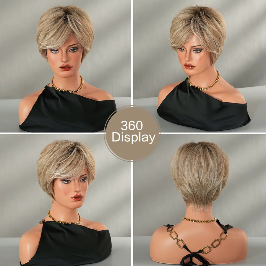 7JHH WIGS Perücke, Bob, goldbraun, Damen - Bild 3