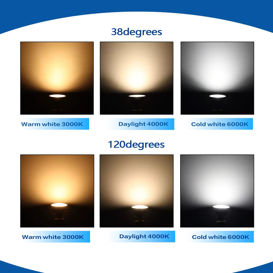 50 Stück Gatetop MR16 LED-Glühbirnen GU5.3 mit 3W und 8W Optionen, Weiß, Halogen-Äquivalent 60W für Zuhause und Schlafzimmer - Bild 3