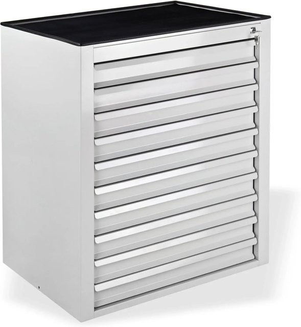 PROREGAL Schubladenschrank Kobra mit 10 Schubladen und Gummiauflage, Lichtgrau, H x B x T: 90 x 71 x 55 cm - Bild 1
