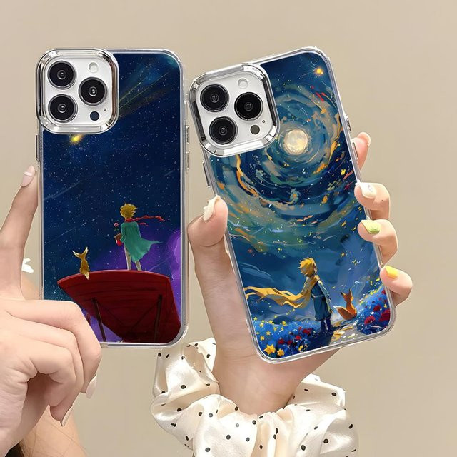 Rastar Handyhülle Cartoon Der Kleine P-Prinz für iPhone 17 16 15 14 13 12 11 Pro Pro Max Plus Transparent Weiche Schutzhülle - Bild 1